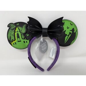 Disney Parks Loungefly Oogie Boogie Bash 2024 Ears Headband Glow in the Dark